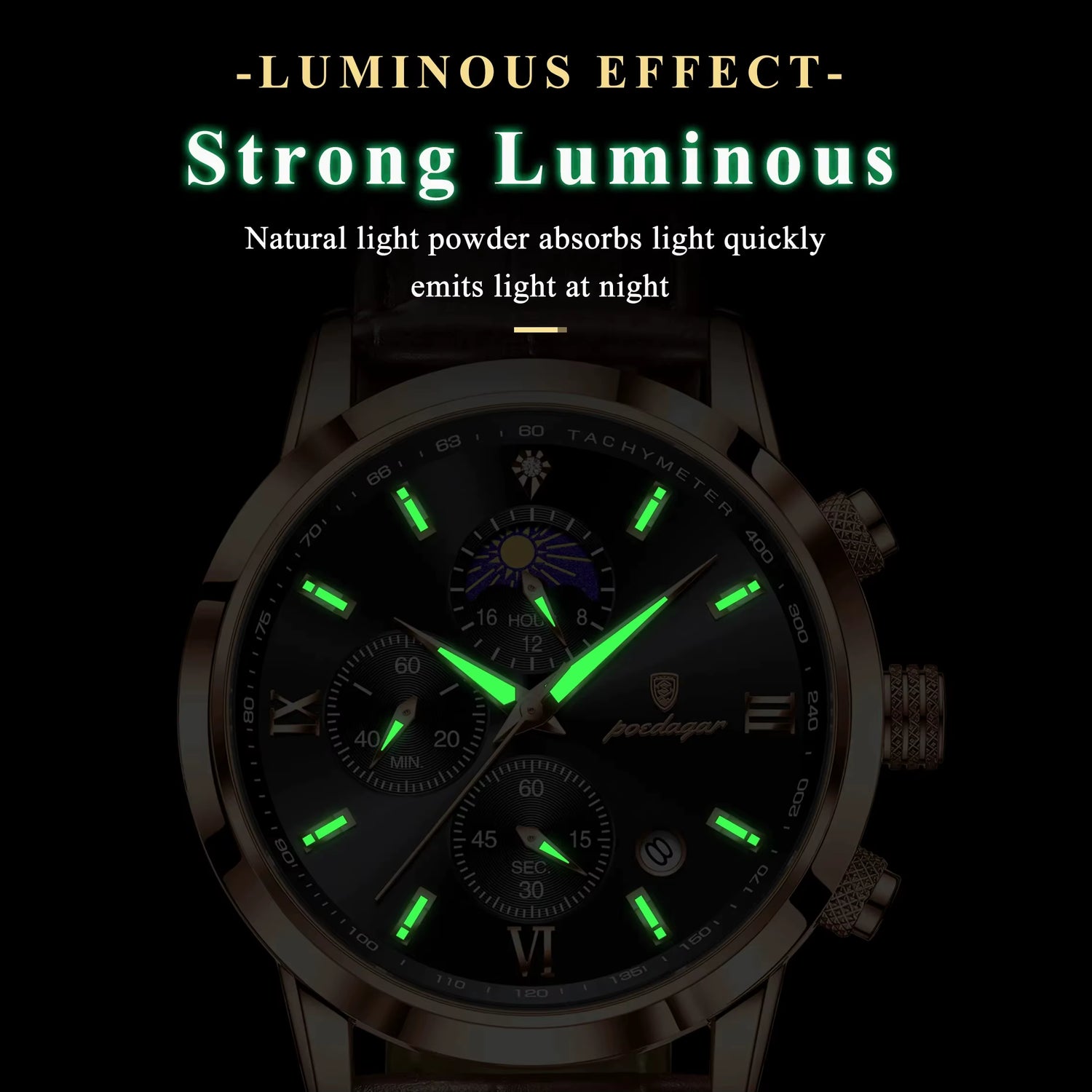 Reloj POEDAGAR 882 Cuero Genuino 