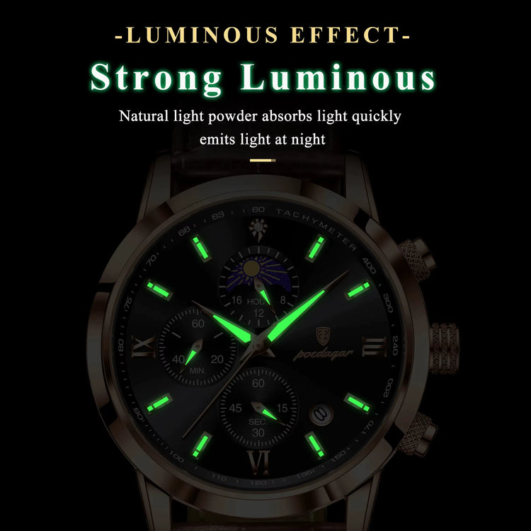 Reloj POEDAGAR 882 Cuero Genuino 